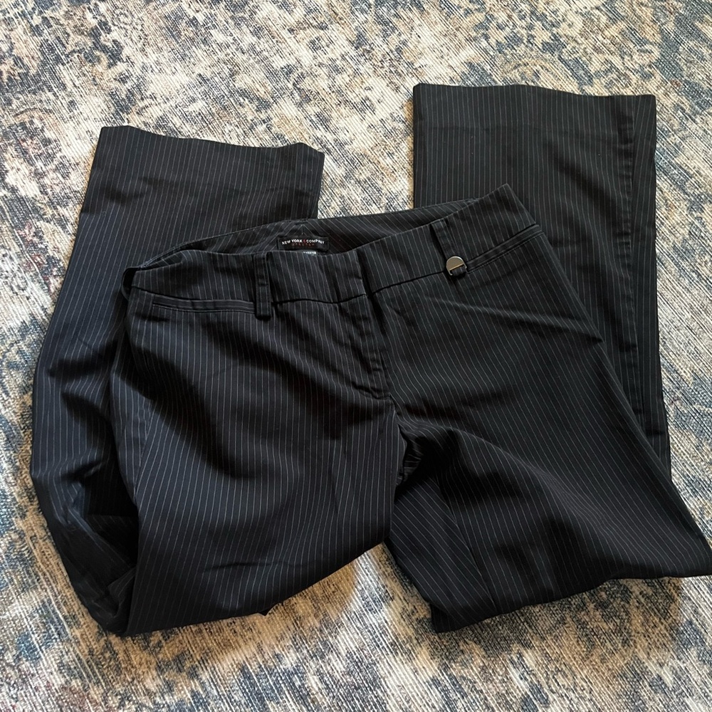 Straight leg stripped pants